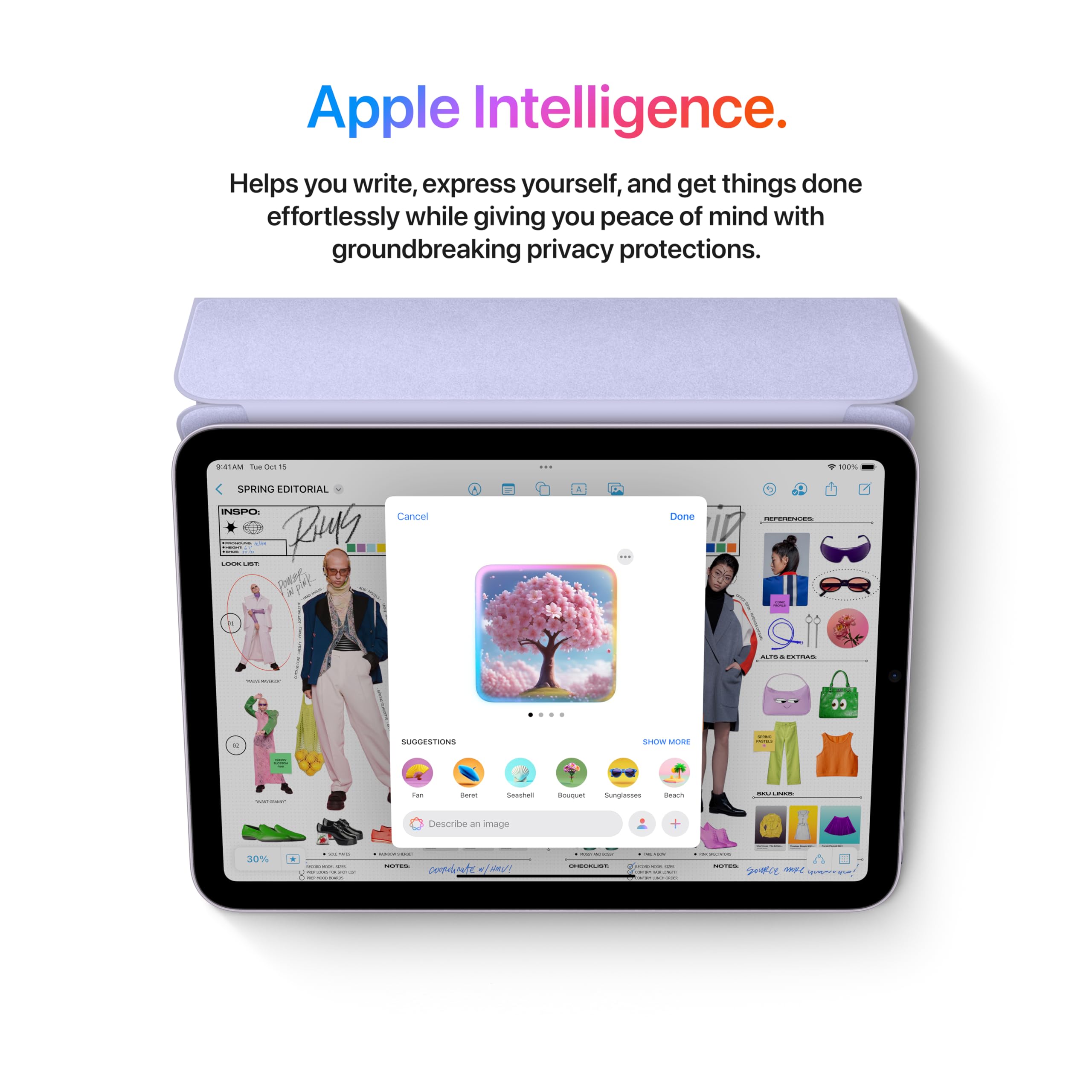 Apple iPad mini A17 Pro processor enables snappy multitasking and graphics-rich apps.