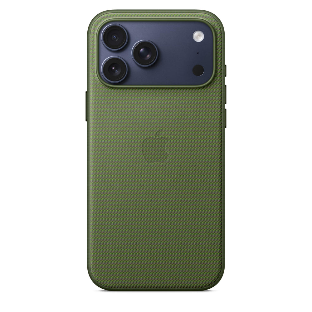 Apple iPhone 17 Pro Max TechWoven Case with MagSafe, green back view, durable protection potential.