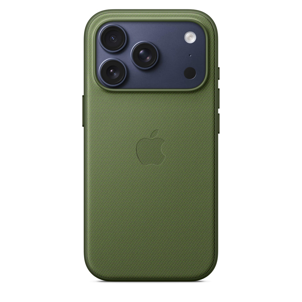 Apple iPhone 17 Pro TechWoven Case with MagSafe close-up of tactile jacquard weave and color depth