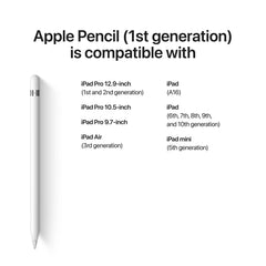 Apple Pencil comes with adapters for easy pairing and charging on multiple iPad generations.