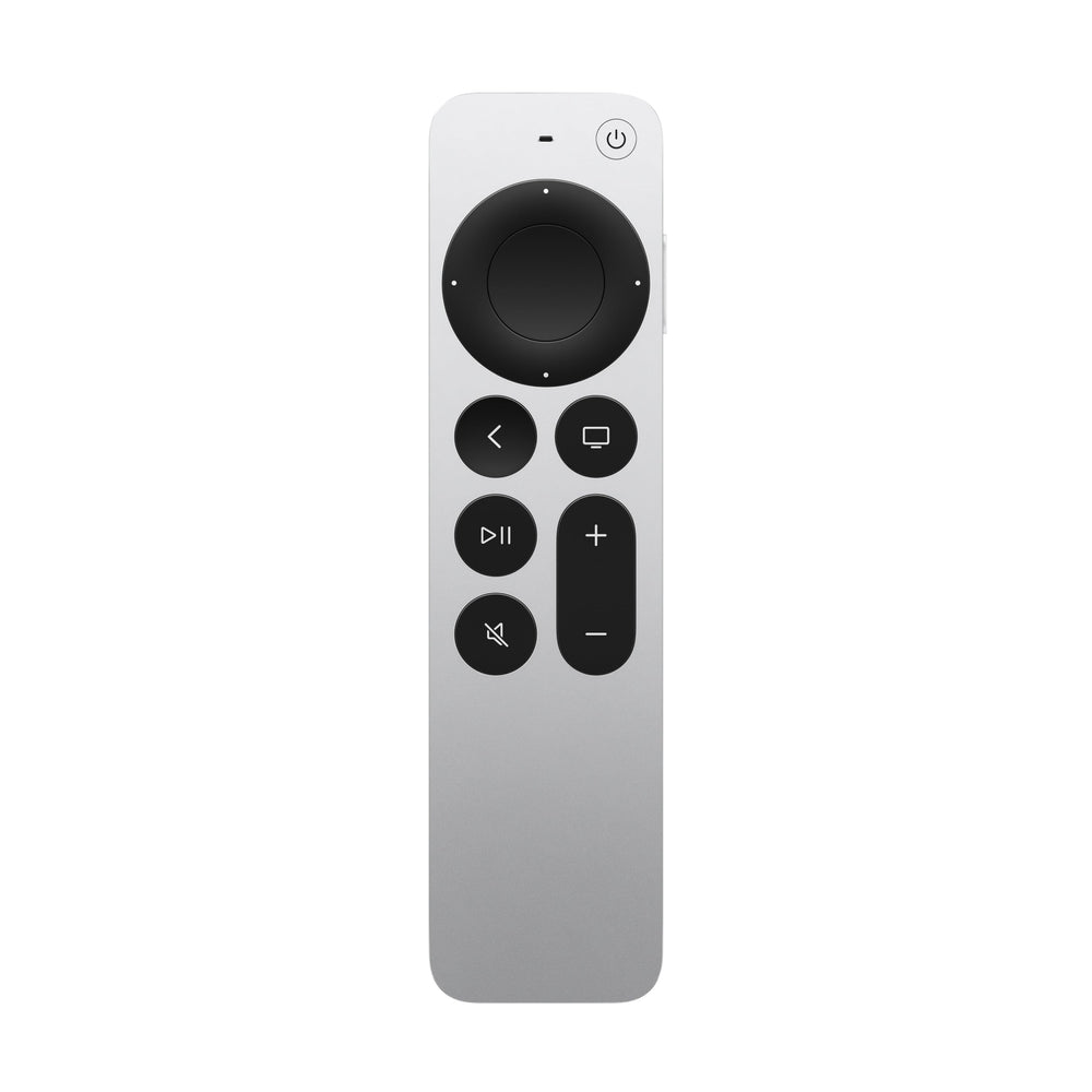 Apple TV Siri Remote 3rd Gen front view for precise navigation and quick access.