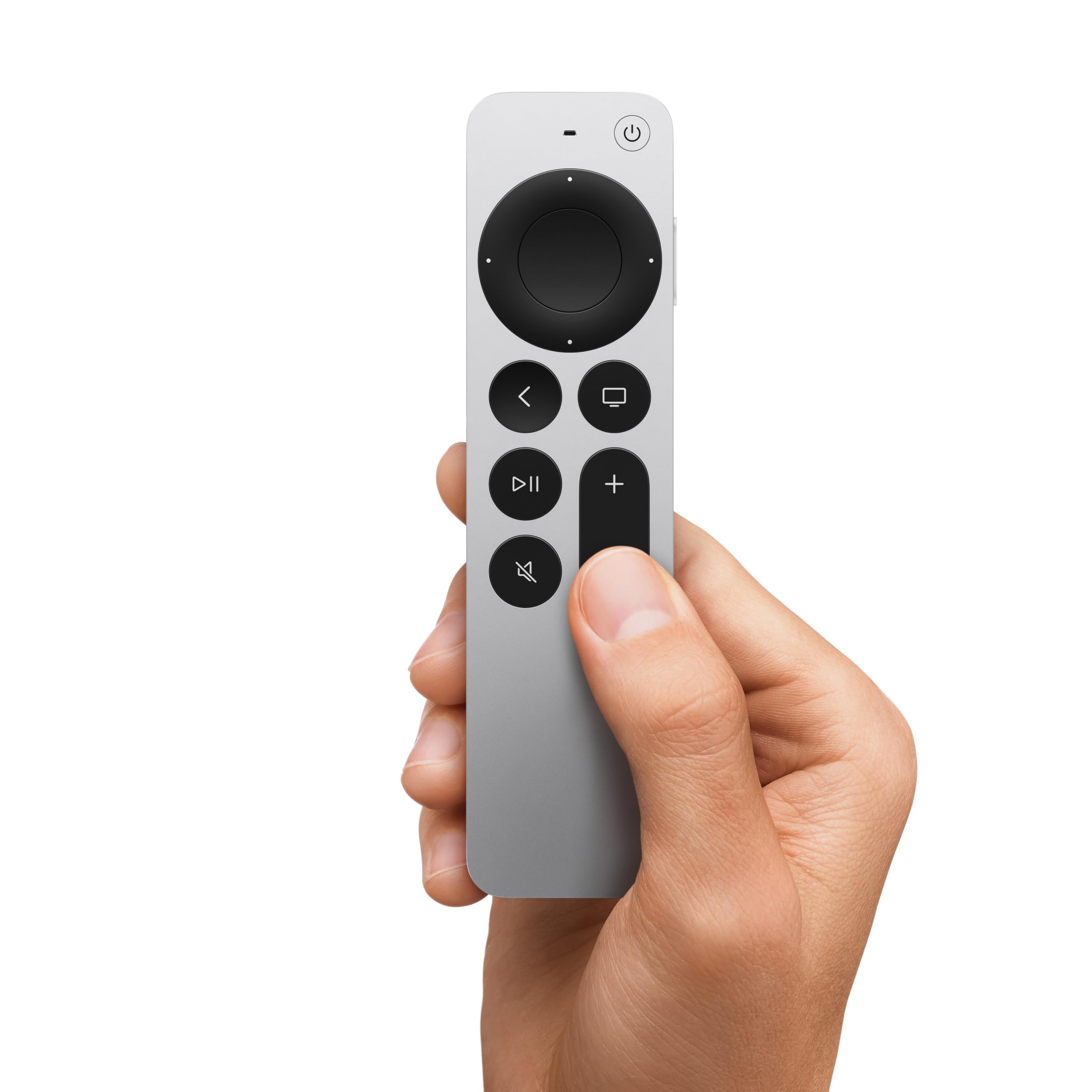 USB-C charging port enables fast, convenient power on the Apple remote.