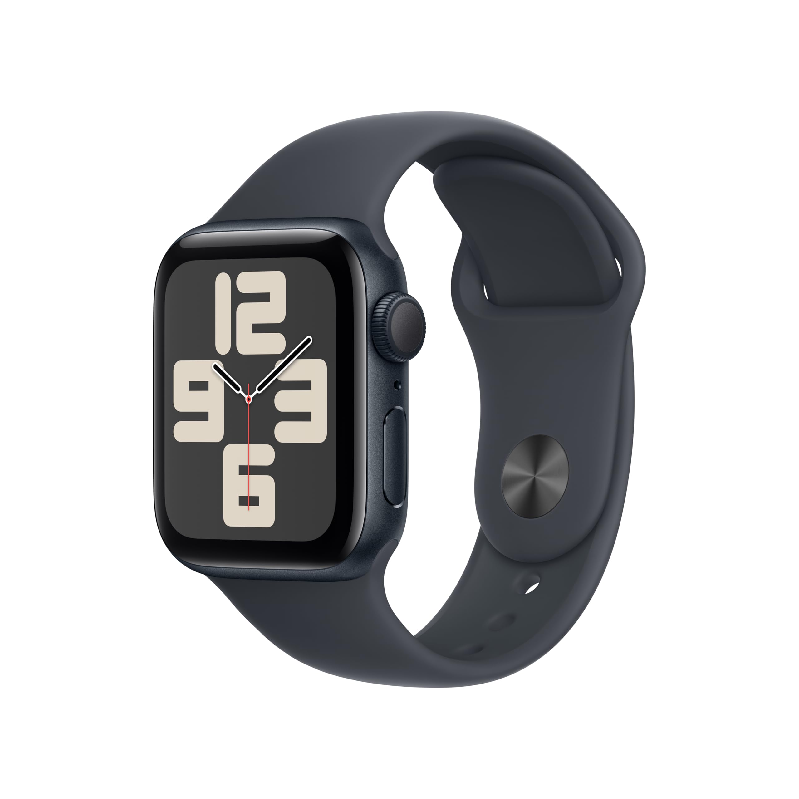 Apple Watch SE 2nd Gen midnight aluminum case with band—sleek daily wear