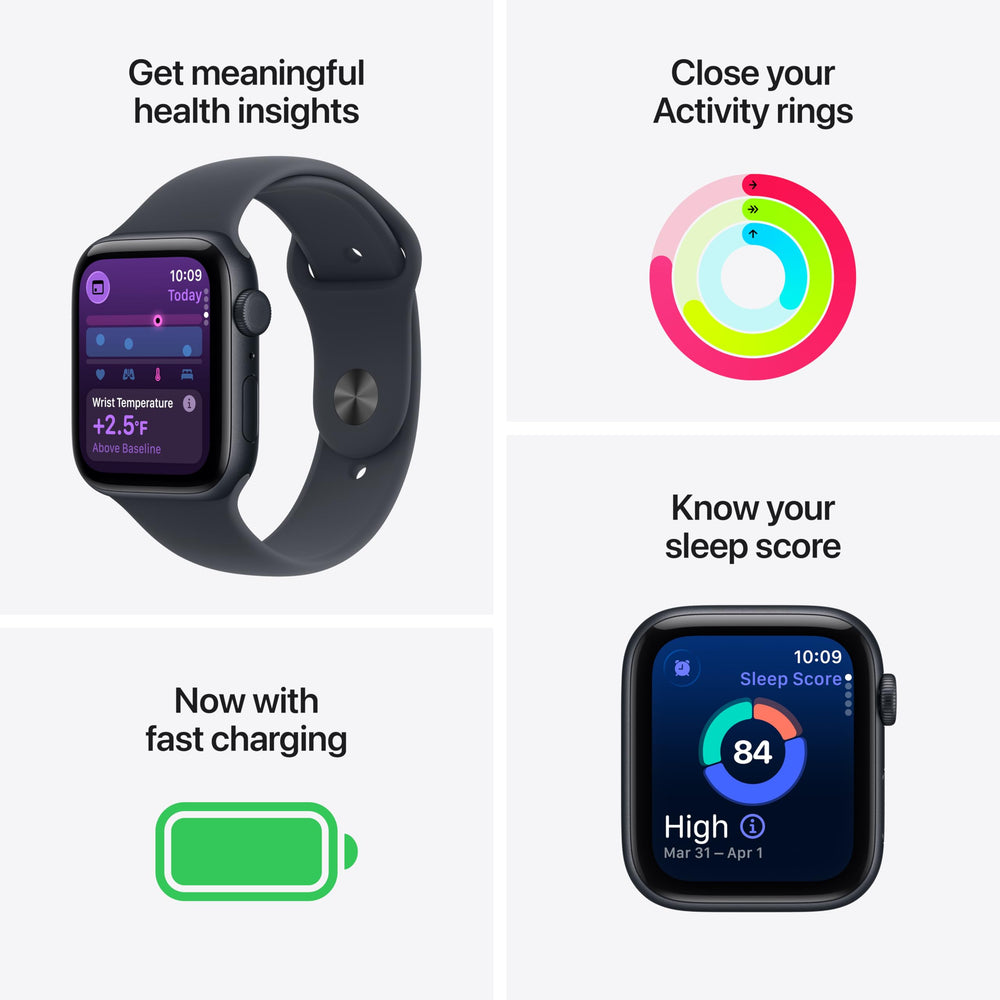 Apple Watch SE 3 always-on display for quick time visibility.