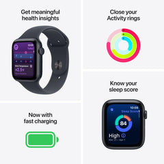 Apple Watch SE 3 with Starlight sport band in M/L during workouts.