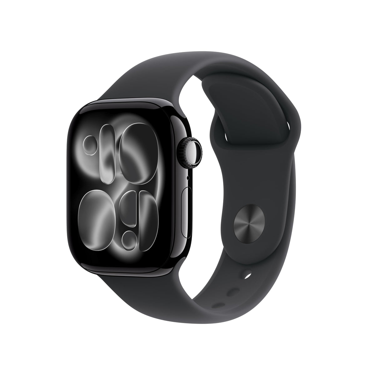 Apple Watch Series 11 appearance with jet black aluminum case for everyday wear.