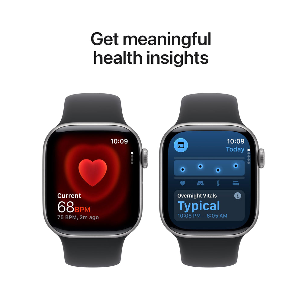 ECG and irregular rhythm alerts on Apple Watch Series 11 for on-demand checks.