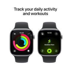 Apple Watch Series 11 health metrics featuring ECG and sleep score readings.