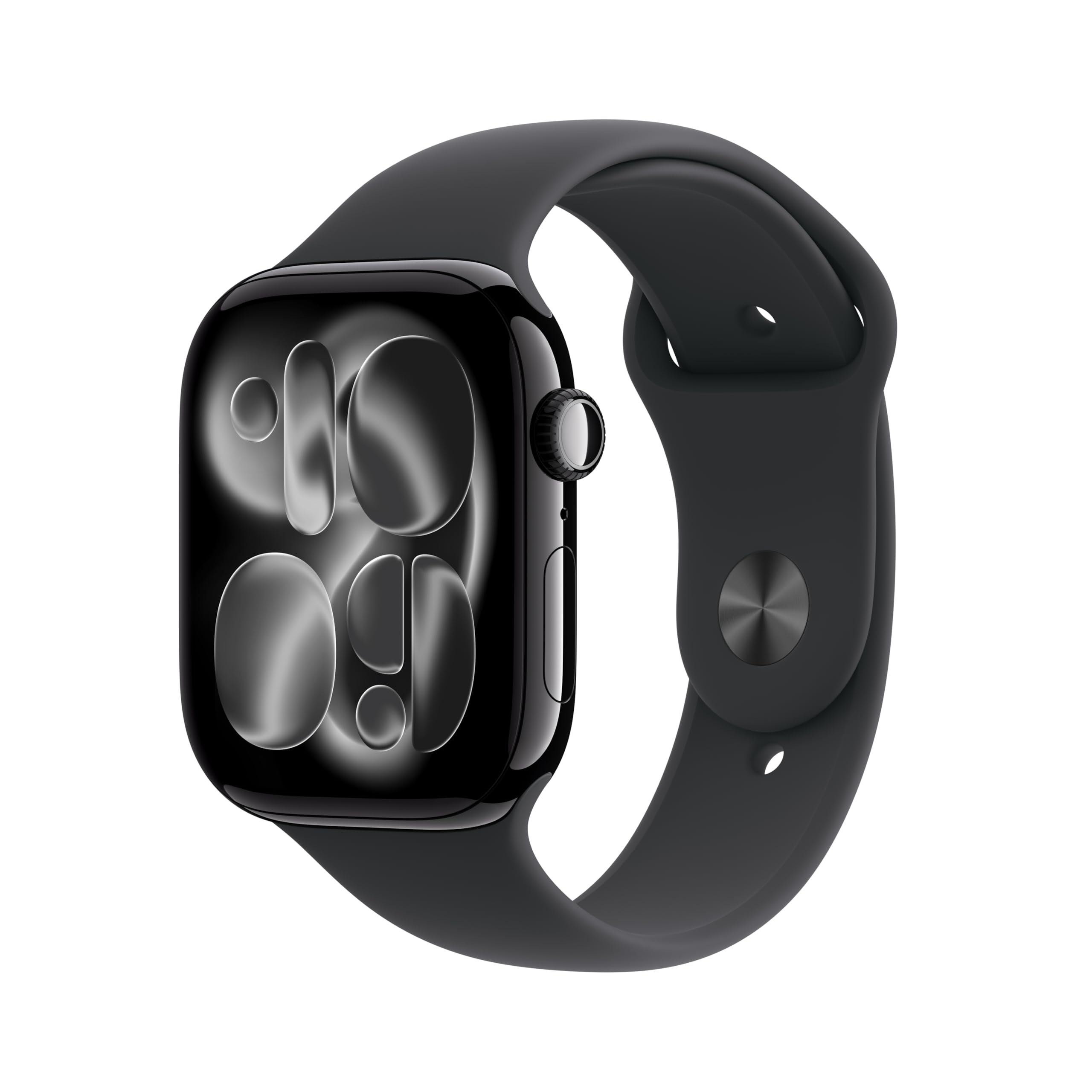 Apple Watch Series 11 jet black aluminum case; durable daily wear.