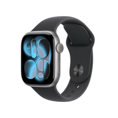 Apple Watch Series 11 with space-gray aluminum case for durable daily health tracking.