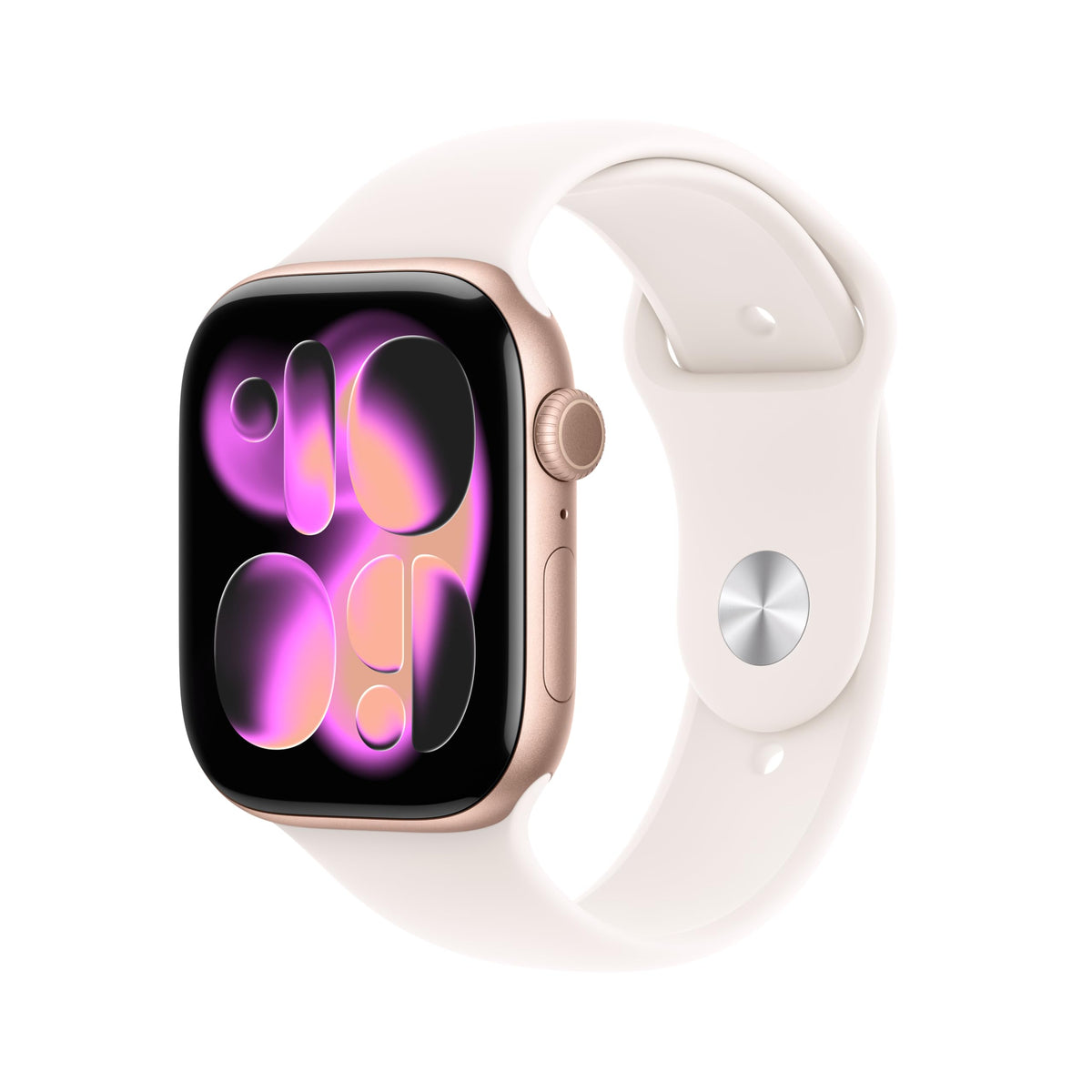 Apple Watch Series 11 rose gold aluminum with blush band for on-the-go health insights