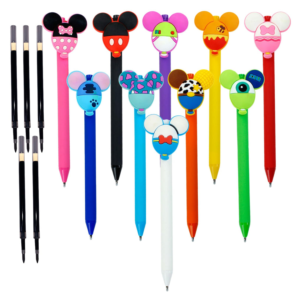 APQA mouse head ears pens set, playful desk decor and smooth writing.