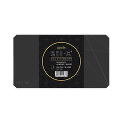 APRÉS Gel-X tip box in almond shape, 500 soft tips for full-set versatility.