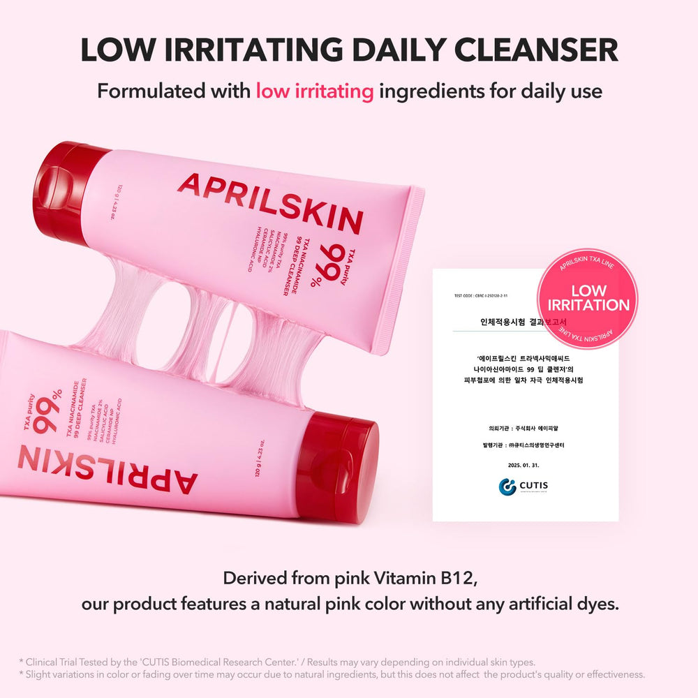 APRILSKIN radiant glow visualization after cleansing.