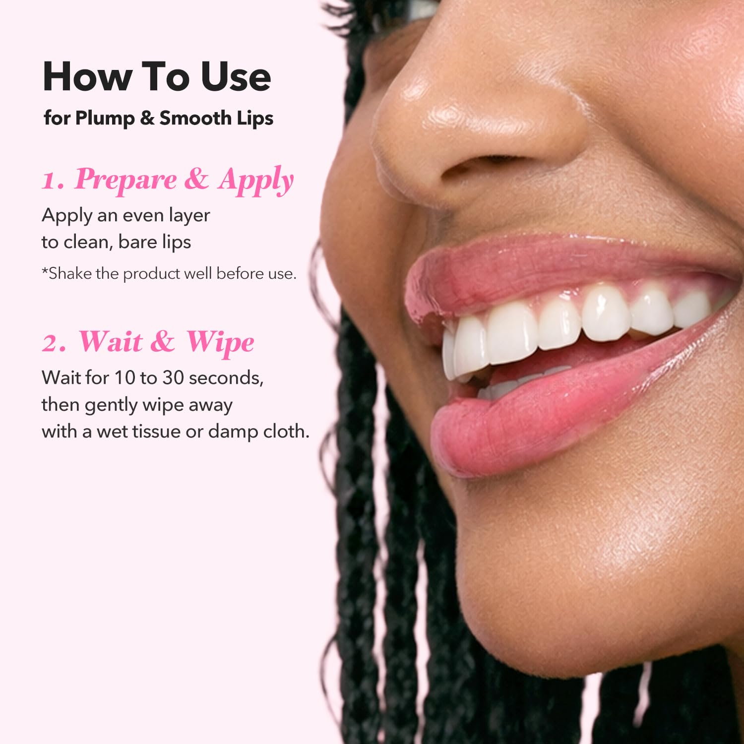 APRILSKIN rose-color lip tint offers buildable color