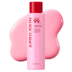 APRILSKIN TXA+Niacinamide pink milky toner bottle highlights brightening and hydration.
