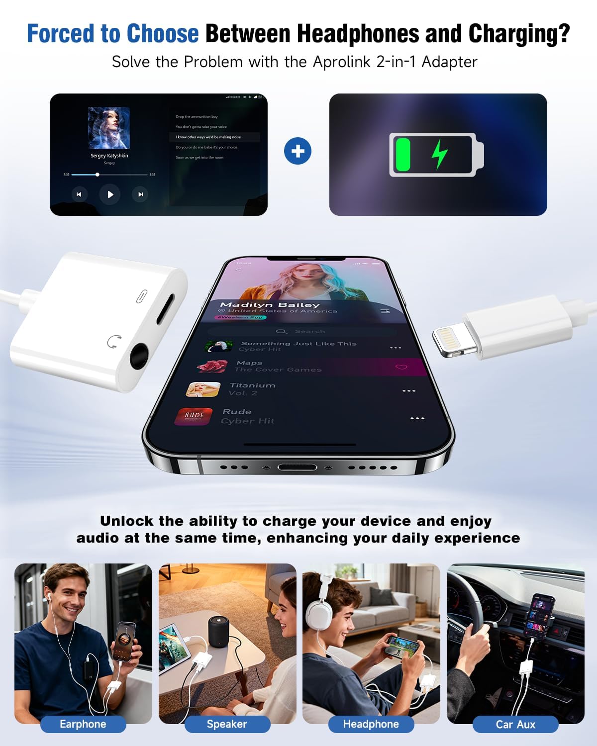 Aprolink PD 20W support for faster charging on the go.