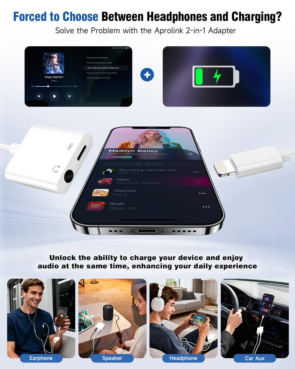 Aprolink PD 20W support for faster charging on the go.