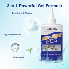 APULITO cleaner gel sticks to surfaces for long-lasting cleaning power.