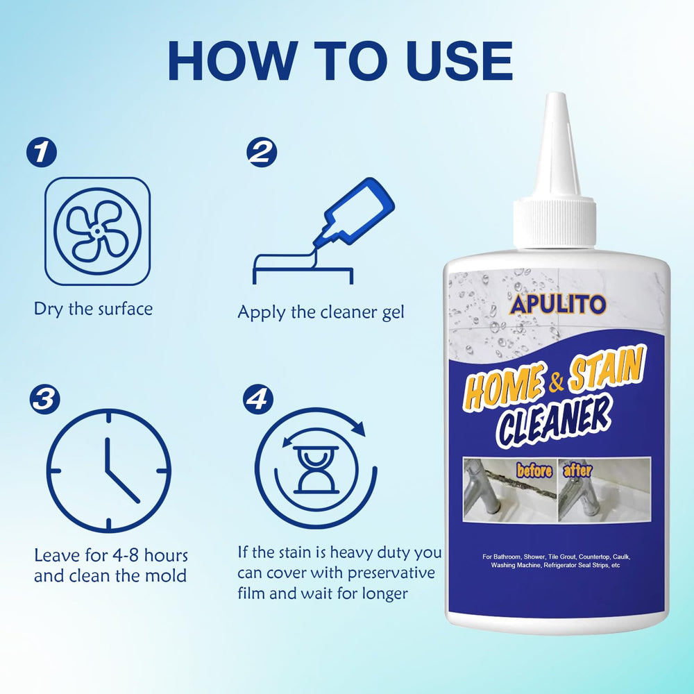 APULITO Cleaner Gel waiting time supports deep action for stubborn stains.