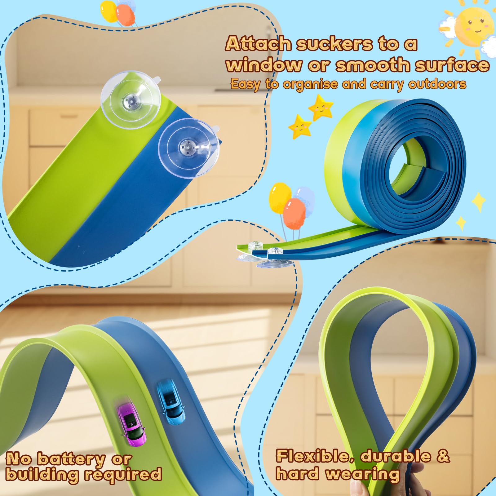 AQFR Flex Tracks roll-up storage highlights portability after play