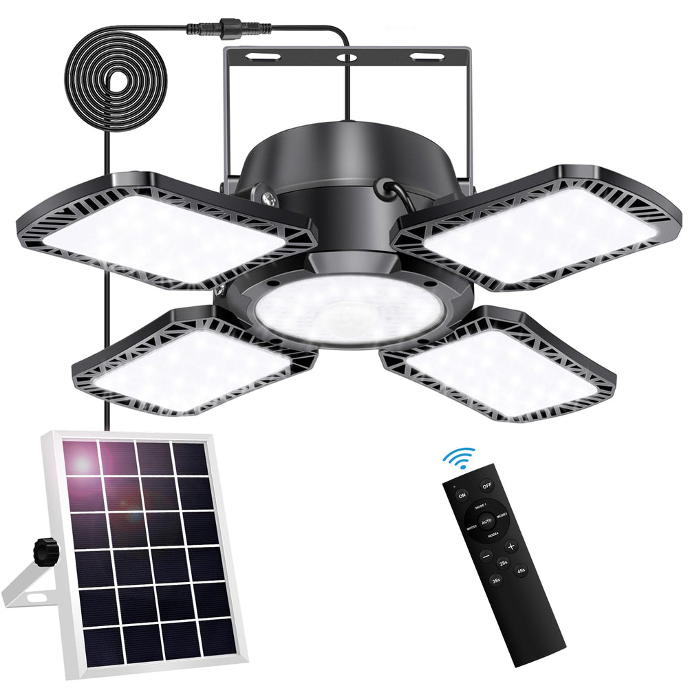 Aqonsie Solar Shed Light with remote control for easy outdoor lighting.