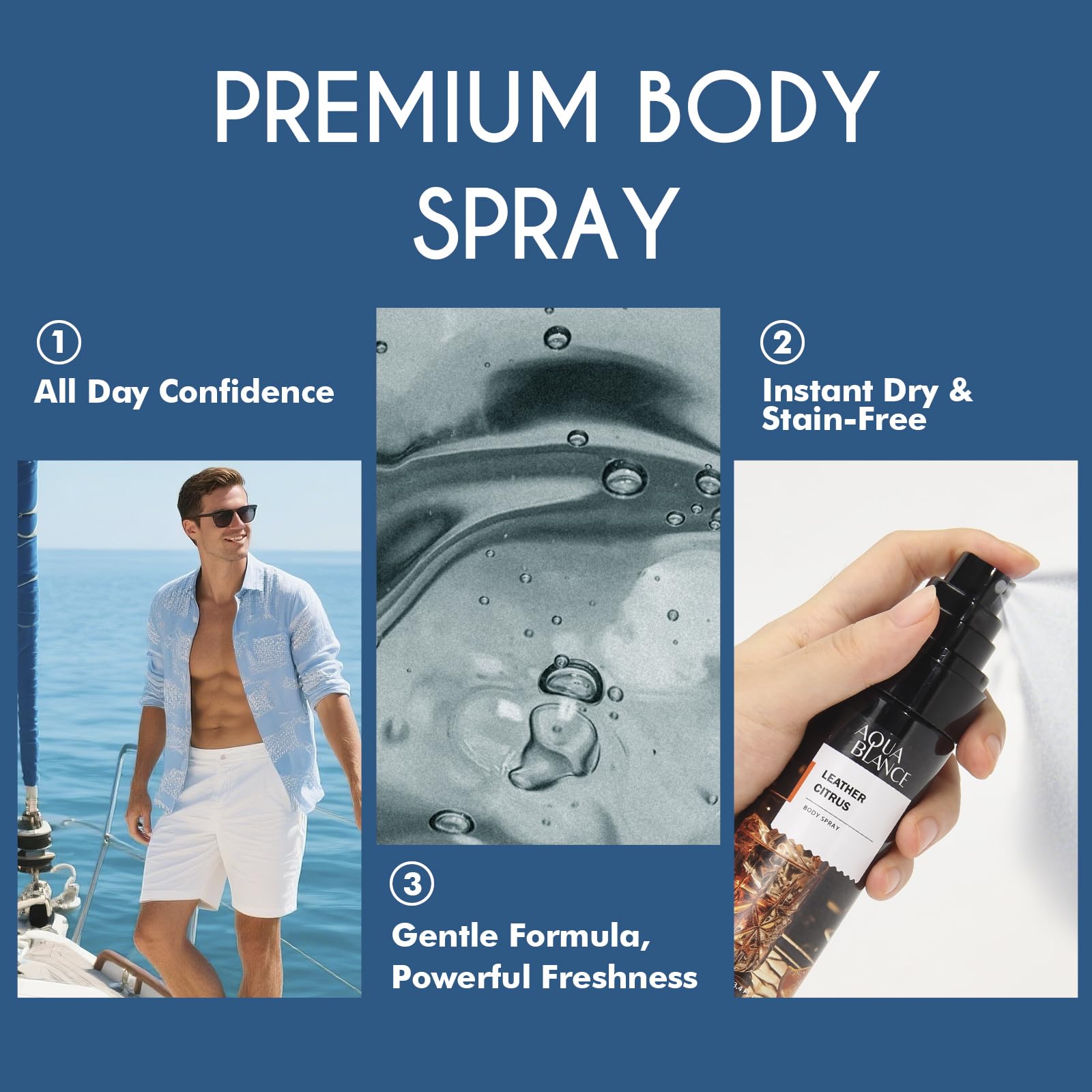 AQUA BLANCE Three-pack packing offers convenient gifting and daily refreshment