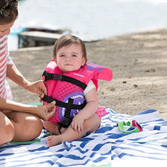 Aqua LEISURE Oceans 7 open-side PFD allowing easier movement in water.