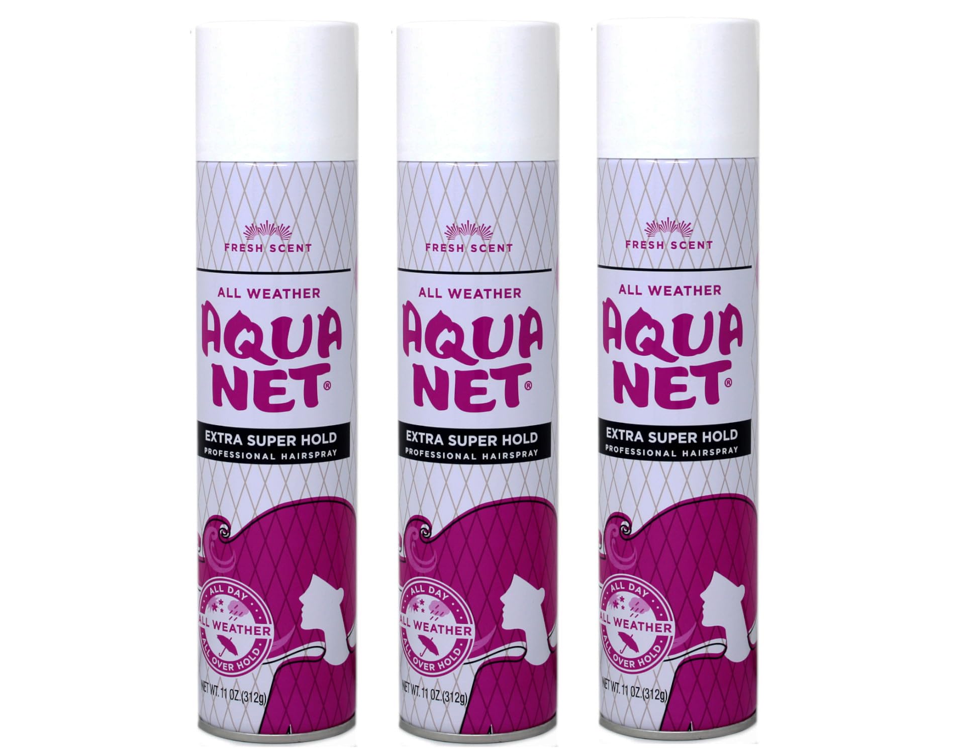 Aqua Net extra-super-hold-bottle-11oz delivers all-day hold for structured styles.