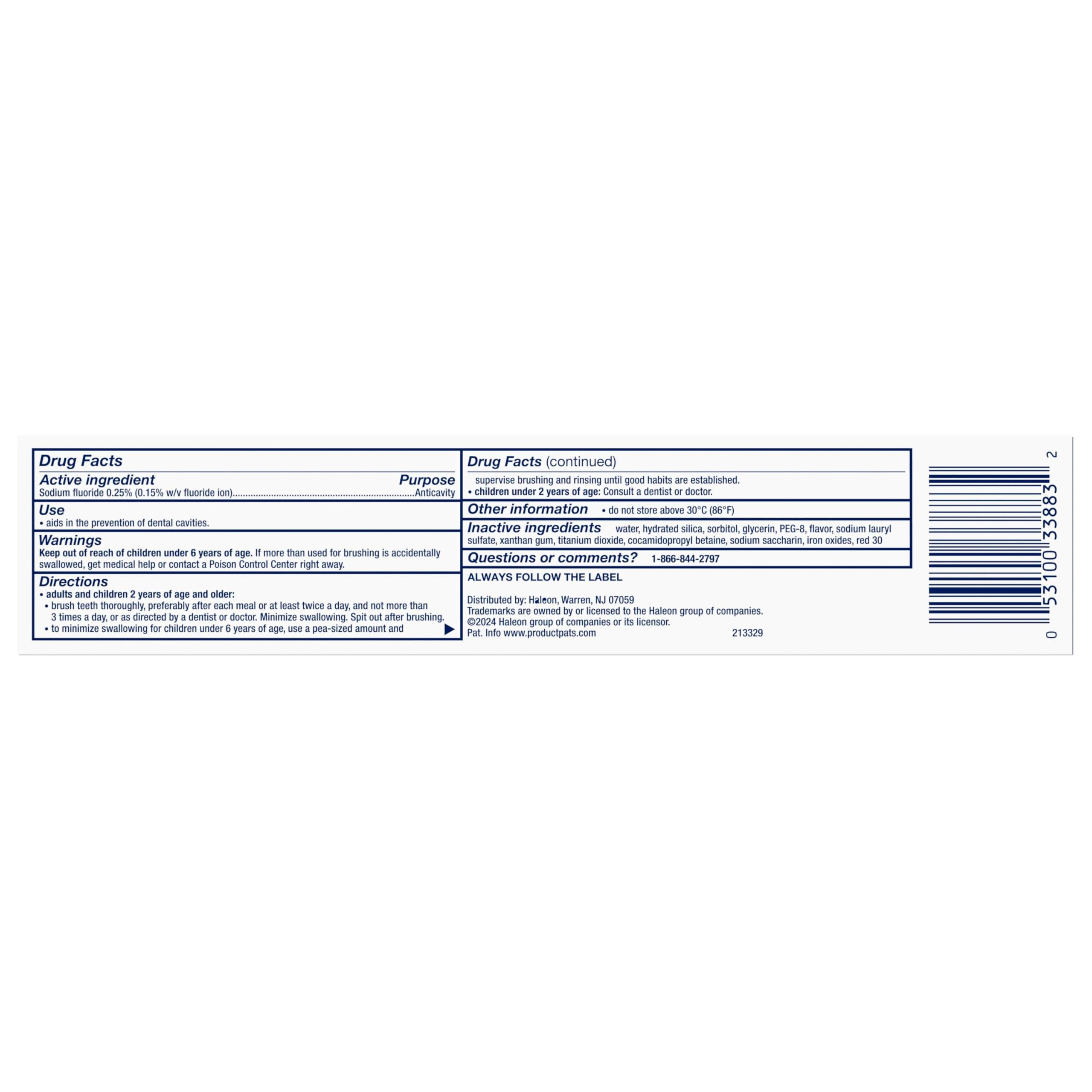 Aquafresh Extreme Clean cavity protection benefit for strong teeth.