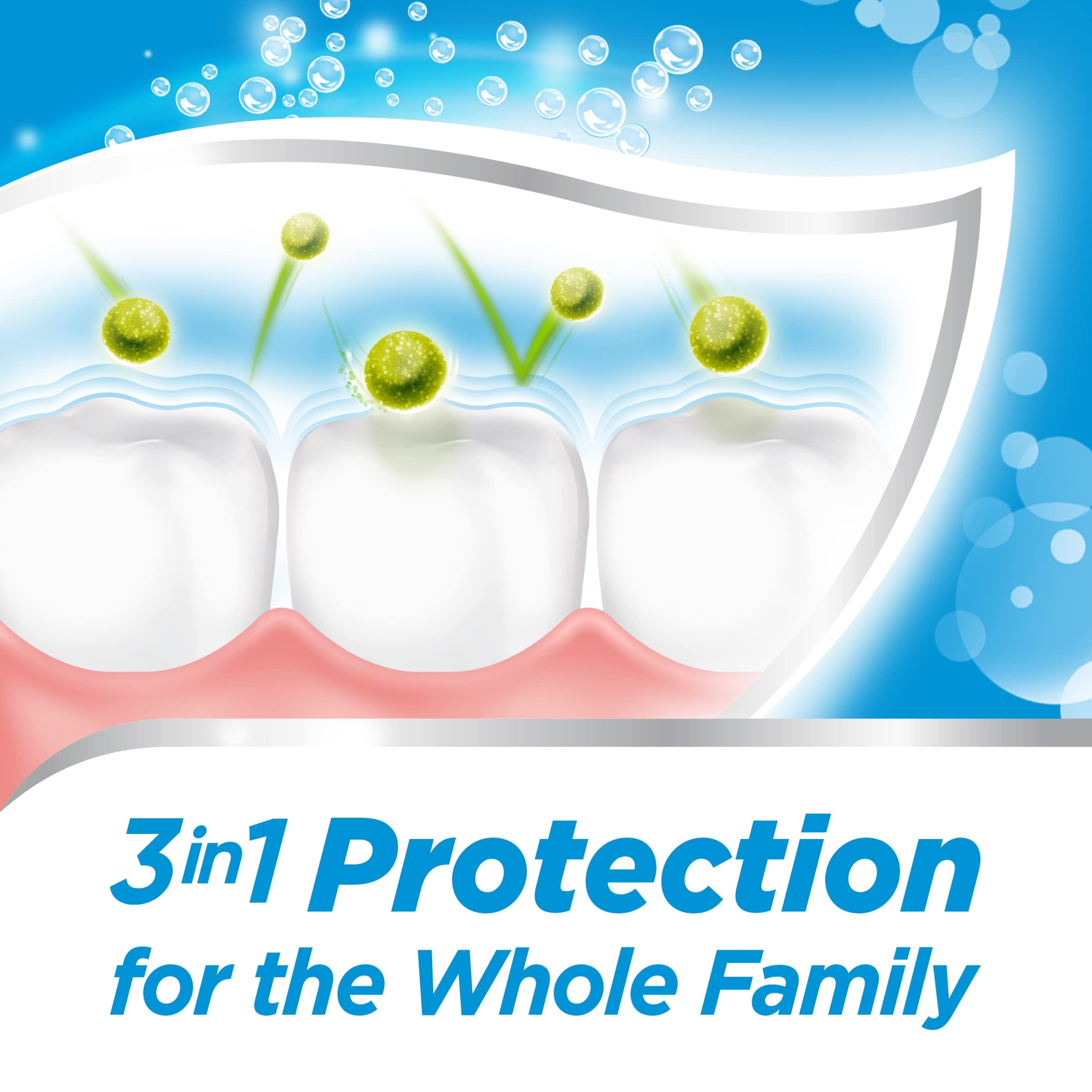 Aquafresh Triple Protection toothpaste dab on brush controlled pea-sized amount.