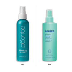 Aquage Thickening Spray Gel on fine hair showing body-building effect