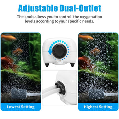 AQUANEAT adjustable flow control knob for bubble customization