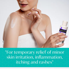 Application of Aquanil HC Lotion to skin for soothing relief