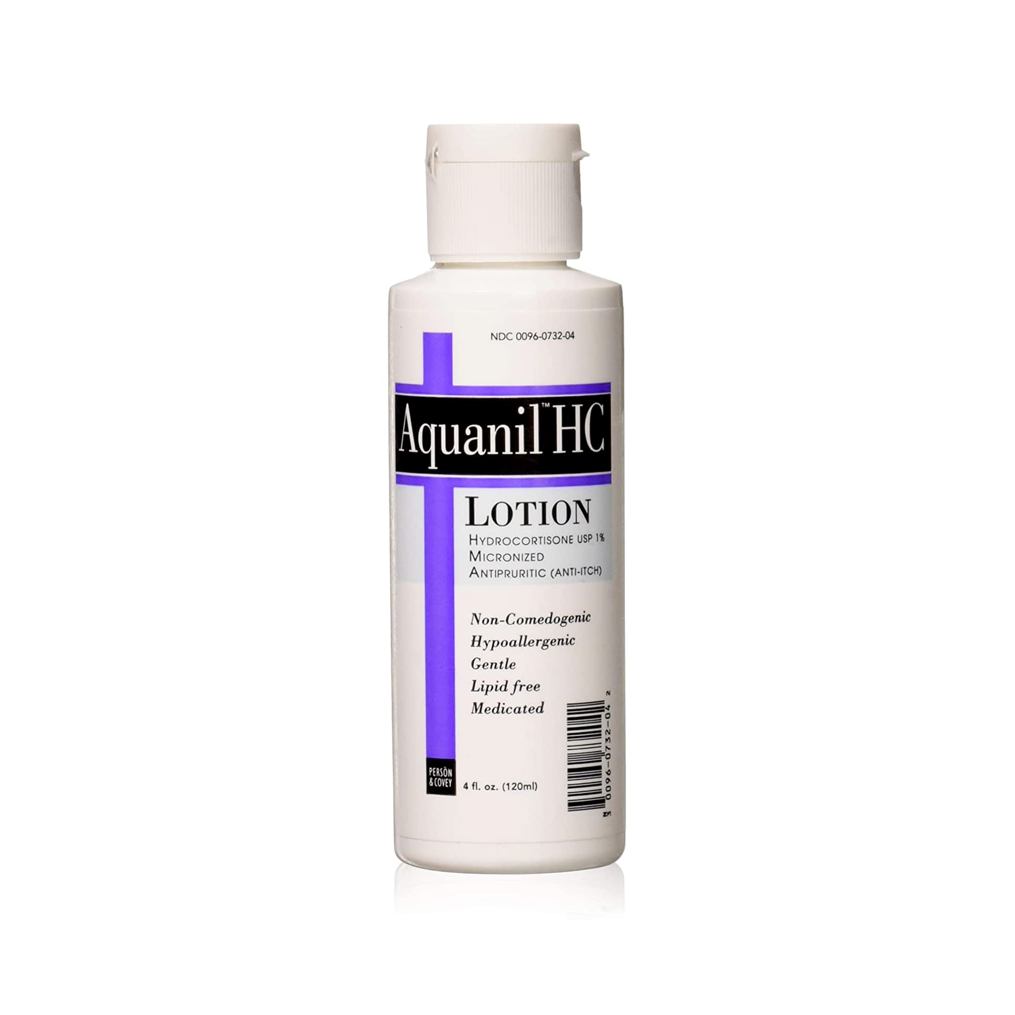 Aquanil HC Lotion bottle front view for on-the-go itch relief