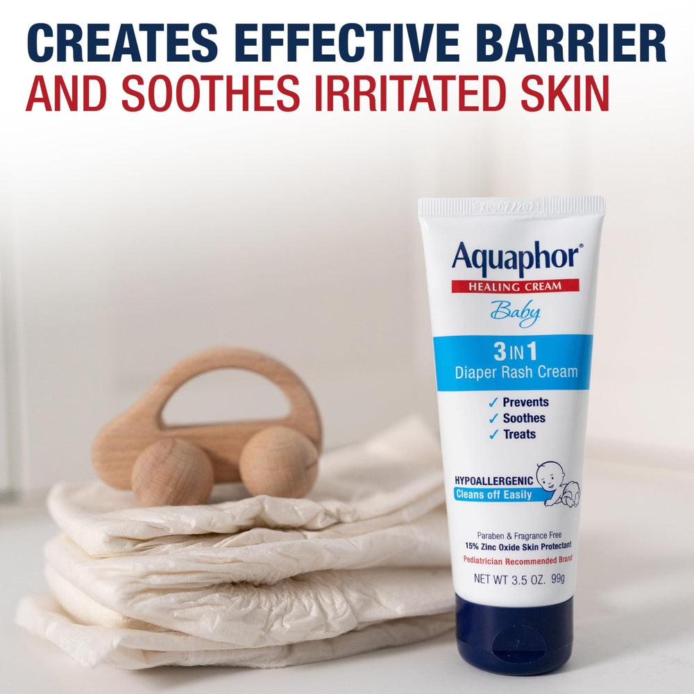 Aquaphor Baby Diaper Rash Cream soft texture showing easy application