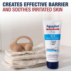 Aquaphor Baby Diaper Rash Cream soft texture showing easy application