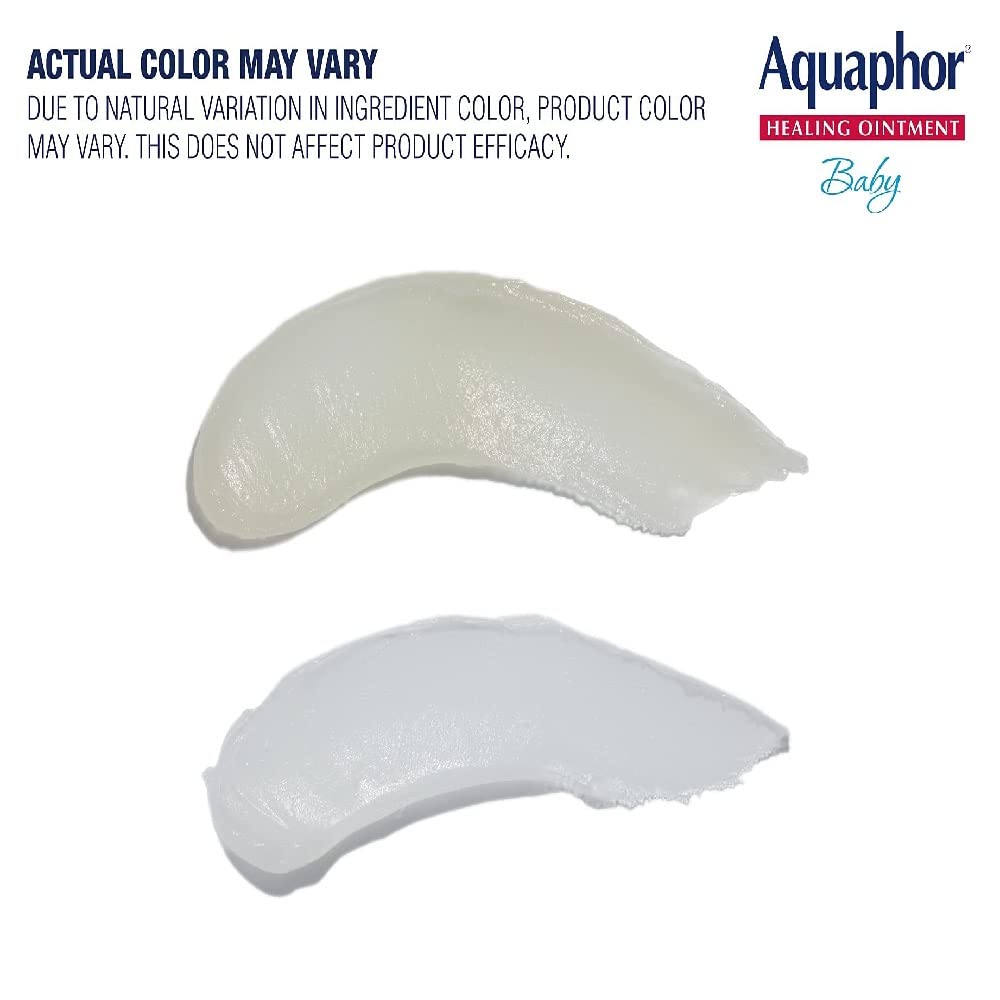 Aquaphor diaper rash prevention layer on baby skin.