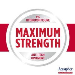 Aquaphor Itch Relief Ointment tube back view with ingredient details.