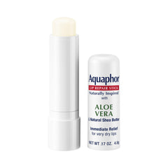 Smooth application of Aquaphor Lip Repair Stick on lips.