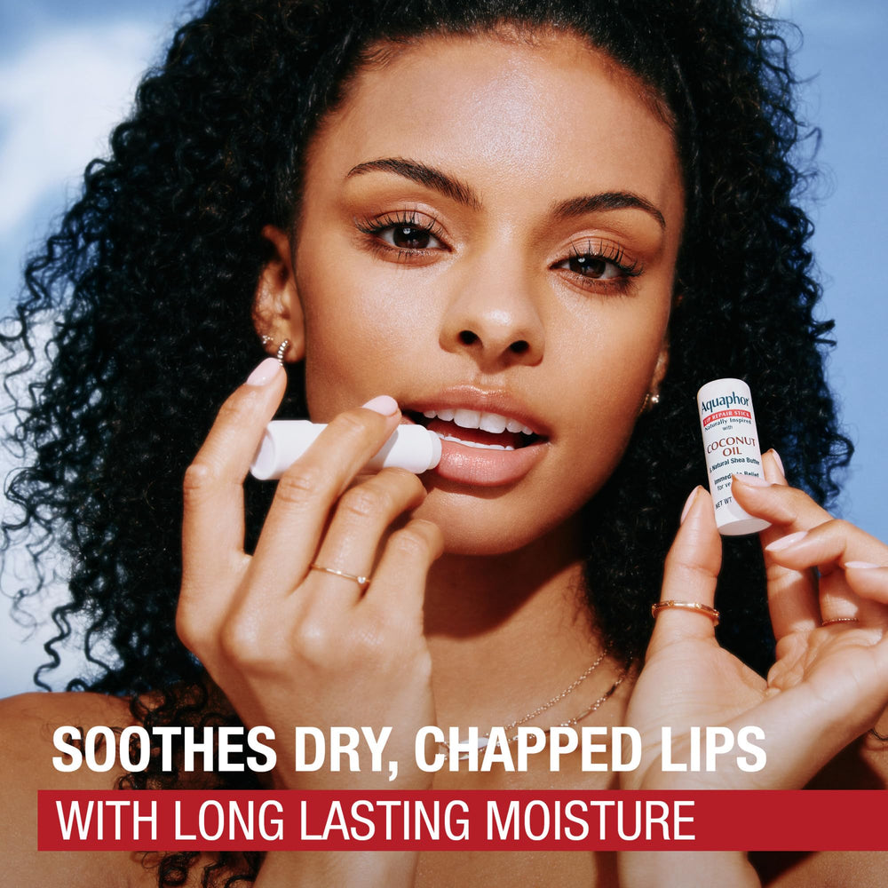 Relieves dryness and soothes chapped lips with Aquaphor lip repair.