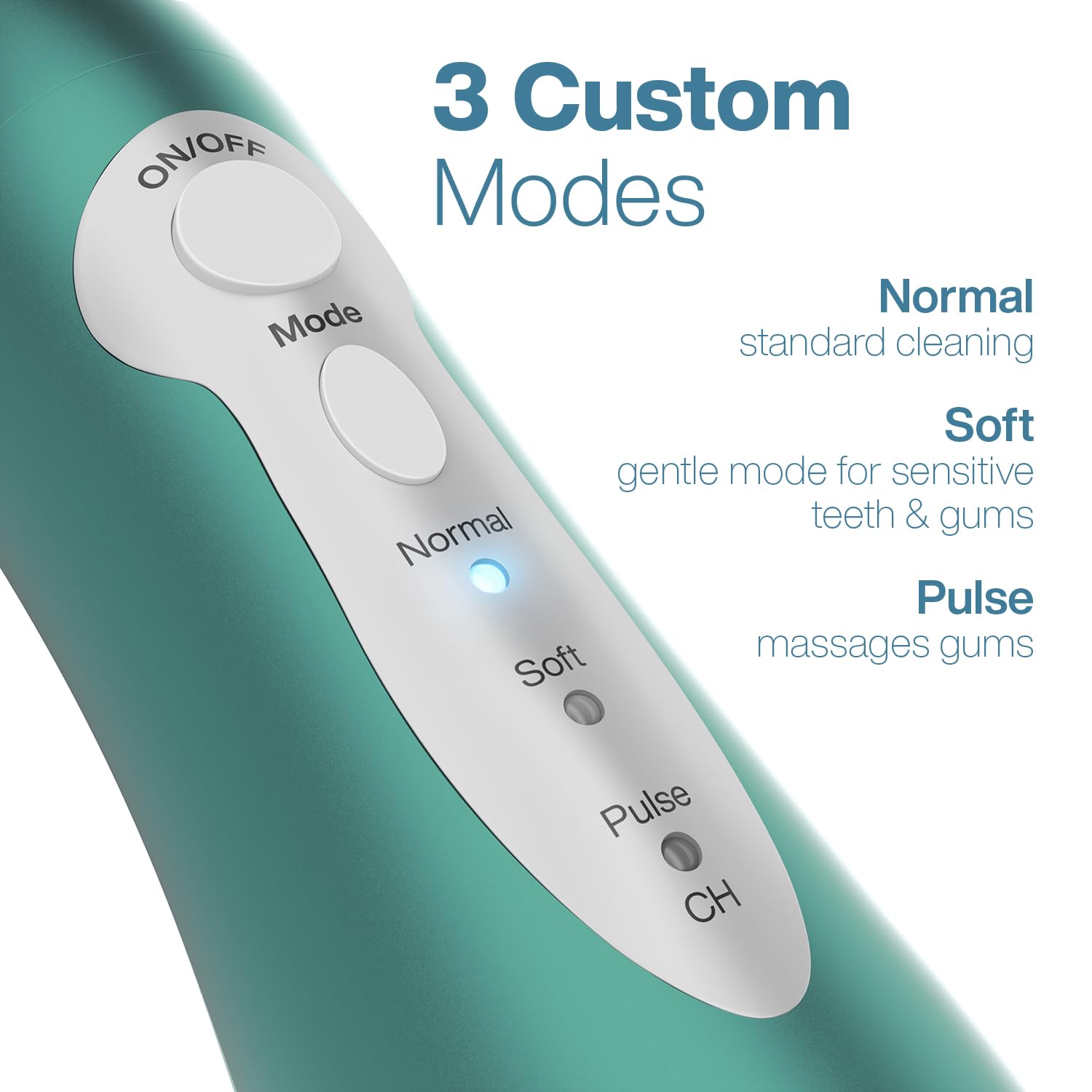 Aquasonic gum stimulation and tongue scraper tip promotes a fresher mouth feel.