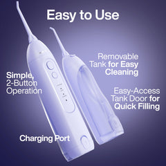 Aquasonic Icon Water Flosser lilac with 3 modes for tailored cleaning
