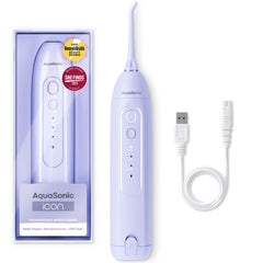 Aquasonic Icon Water Flosser lilac in a compact design for easy at-home cleaning