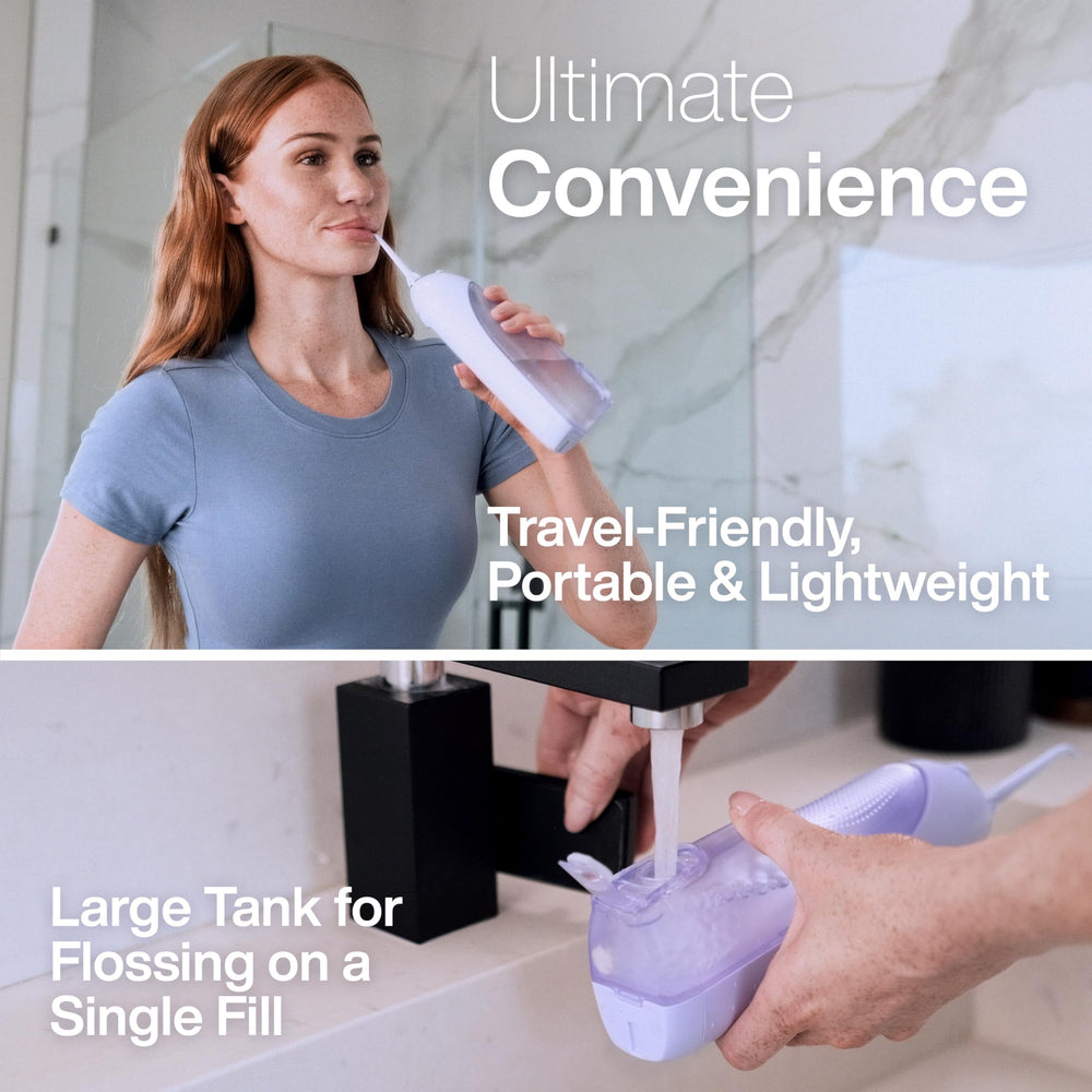 Aquasonic Icon Water Flosser lilac travel-friendly design for on-the-go care