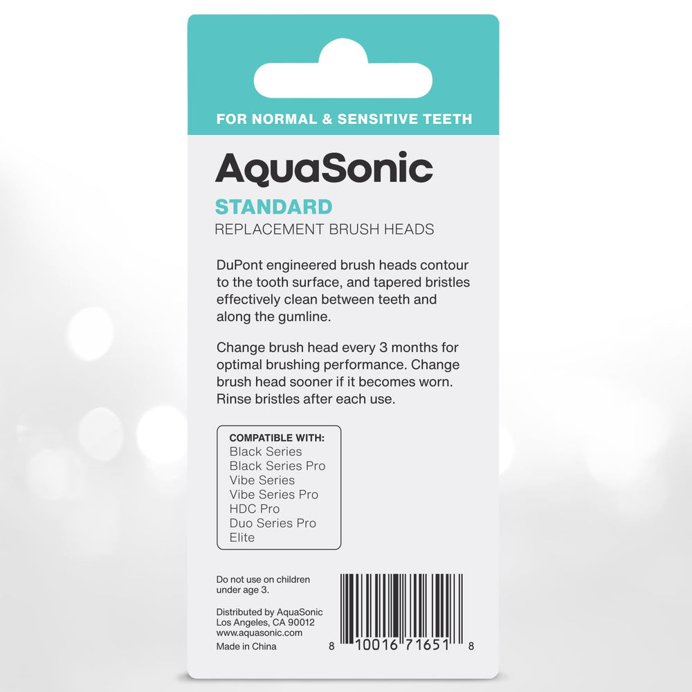 In-use view showing replaceable AquaSonic brush head.