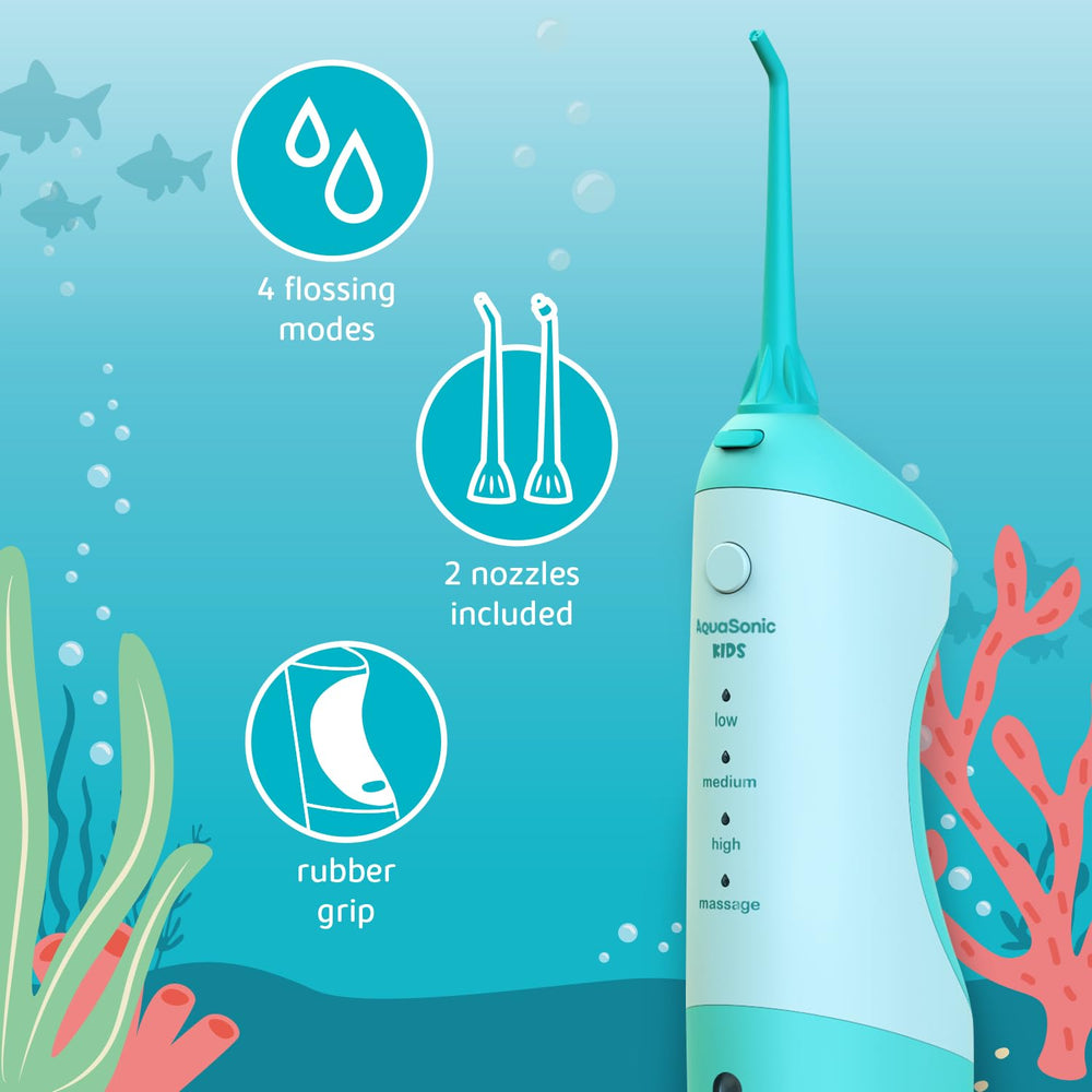 AquaSonic Kids' Water Flosser with standard nozzle for everyday cleaning