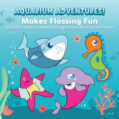 AquaSonic Kids' Water Flosser waterproof sticker sheet for personalization