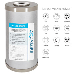 Aquasure Fortitude V2 carbon-zinc media helps inhibit bacterial growth and odors