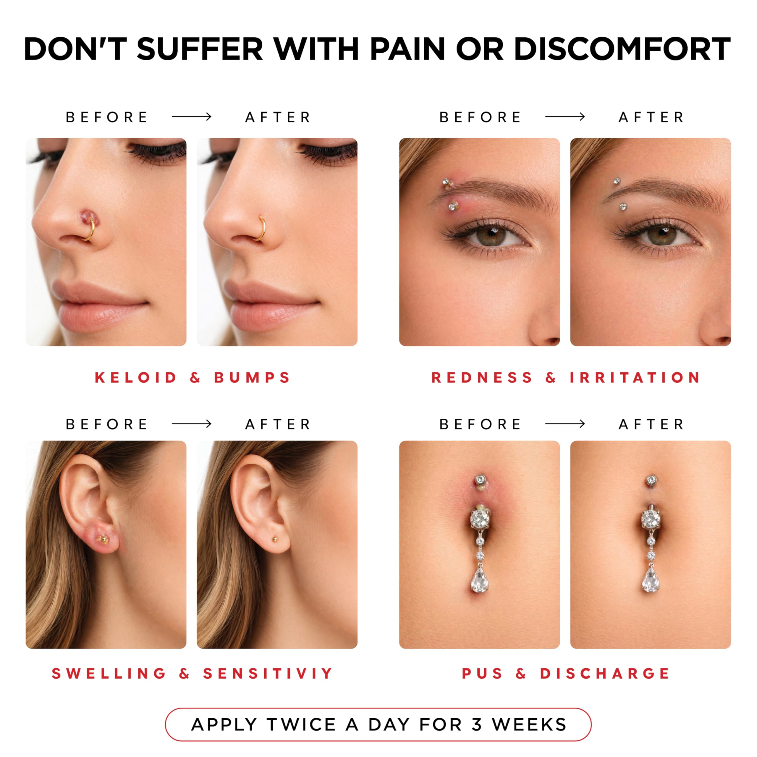 Aquia ear-piercing-cleaner-application mist being used to care for ears.